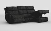 Sogliano 3 Seater Manual Recliner Sofa With Drawer & Right Hand Facing Storage Chaise