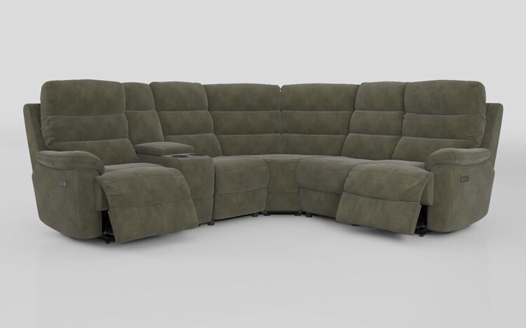 Ossett 2 Corner 2 Power Sofa with Left Hand Facing Console & Head Tilt | Ossett Sofa Range | ScS