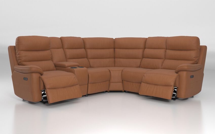 Ossett 2 Corner 2 Power Sofa Left Hand Facing Console & Head Tilt