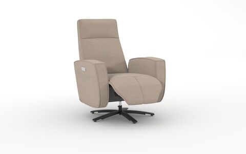 4 Cream Fabric Ardwell Dual Motor Power Recliner Chair with Built In Battery Pack