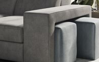 Melizzano 2 Corner 2 Sofa with Sliding Footrest, Left Hand Facing Chaise with Pockets & Ottoman | Melizzano Sofa Range | ScS