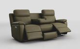 Calboli 3 Seater Power Recliner Sofa with Power Head Tilt, Lumbar, Drawer & Table