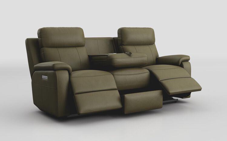 Calboli 3 Seater Power Recliner Sofa with Power Head Tilt, Lumbar, Drawer & Table | Calboli Sofa Range | ScS