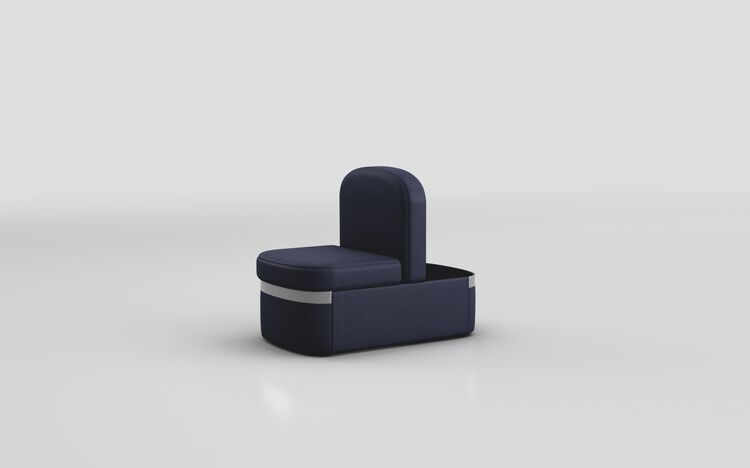 Voltana Storage Chair Footstool with Silver Trim | Voltana Sofa Range | ScS