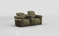 Voltana 2 Seater Sofa with Console, Manual Head Tilt & Gold Trim | Voltana Sofa Range | ScS