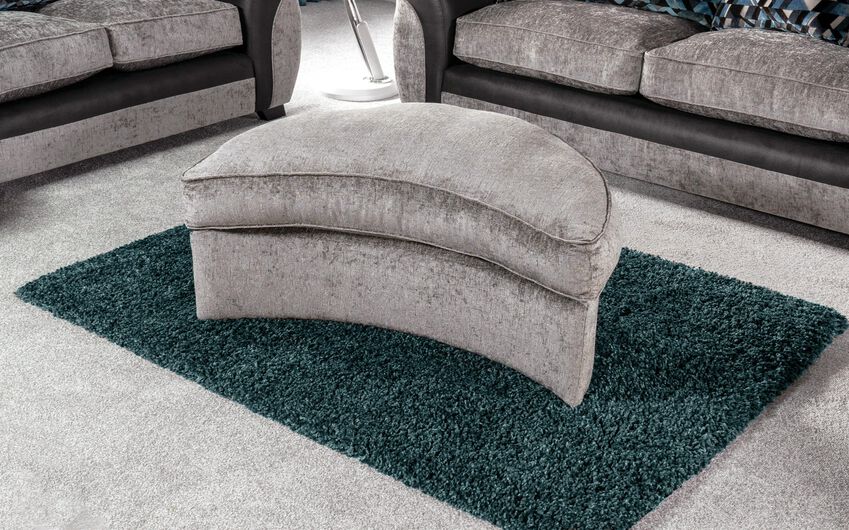 Kadie Fabric Large Twister Footstool