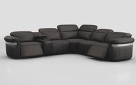Voltana 2 Corner 2 Power Recliner with Left Facing Console, Manual Head Tilt, LEDs & Silver Trim | Voltana Sofa Range | ScS