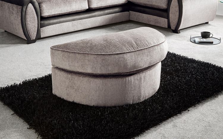 Maddie Fabric Large Twister Footstool | Maddie Sofa Range | ScS