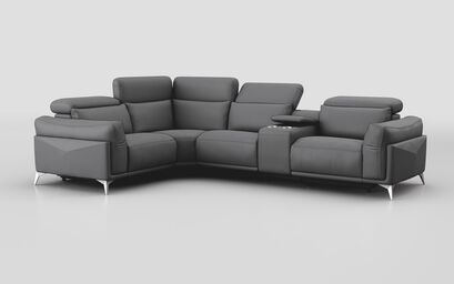 Gattolino 1 Corner 2 Static Sofa with Manual Head Tilts & Console | Gattolino Sofa Range | ScS