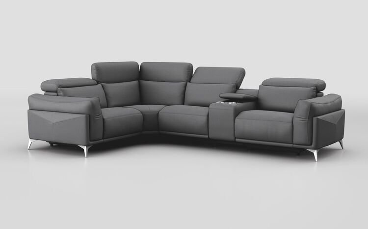 Gattolino 1 Corner 2 Static Sofa with Manual Head Tilts & Console | Gattolino Sofa Range | ScS