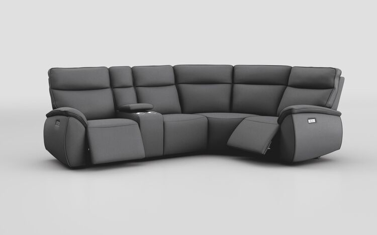 Solara 2 Corner 1 Power with Regular Storage Console | Solara Sofa Range | ScS