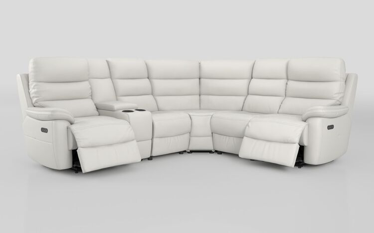 Ossett 2 Corner 2 Power Sofa with Left Hand Facing Console & Head Tilt | Ossett Sofa Range | ScS