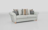 Aurora Fabric 3 Seater Scatter Back Sofa