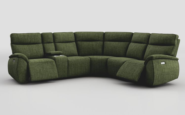 Solara 2 Corner 2 Power with Regular Storage Console | Solara Sofa Range | ScS