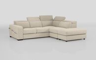 Melizzano 2 Corner 2 Sofa with Sliding Footrest, Right Hand Facing Chaise with Pockets & Ottoman | Melizzano Sofa Range | ScS