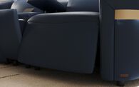 Voltana 2 Corner 2 Power Recliner with Left Facing Console, Manual Head Tilt, LEDs & Silver Trim | Voltana Sofa Range | ScS