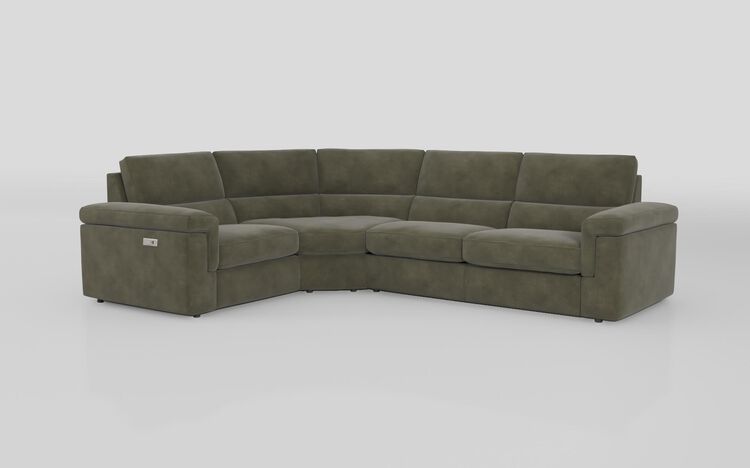 Crociale 1 Corner 3 Sofa Bed with Left Hand Facing Single Power Recliner | Crociale Sofa Range | ScS