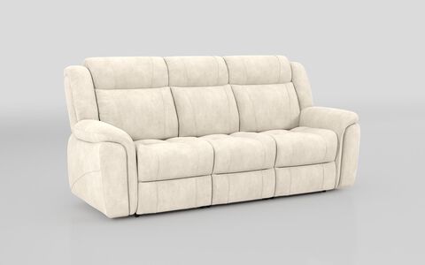 4 Cream Fabric Elland 3 Seater Sofa