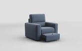 Loiano Armchair with Sliding Footrest