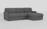 Barete Slim Arm 4 Seater Sofa Bed with Right Hand Facing Large Lounger