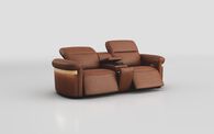 Voltana 3 Seater Power Recliner Sofa with Manual Head Tilt, LED Lights & Gold Trim | Voltana Sofa Range | ScS