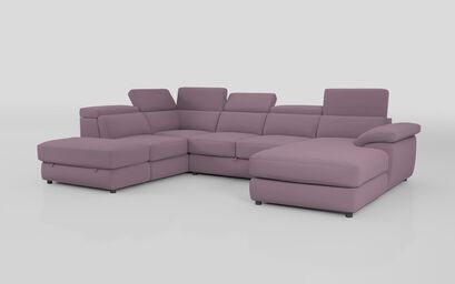 Norbello Corner Sofa Bed with Left Hand Facing Chaise and Right Hand Facing Storage Lounger and Otto | Norbello Sofa Range | ScS