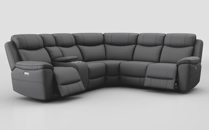 Tiglio 2 Corner 2 Power Recliner Sofa with Left Hand Facing Console | Tiglio Sofa Range | ScS