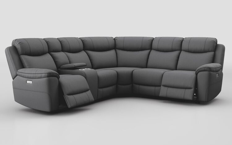 Tiglio 2 Corner 2 Power Recliner Sofa with Left Hand Facing Console | Tiglio Sofa Range | ScS