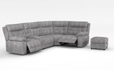 Belford 3 Corner 1 Power Recliner with Media Unit and Power Head Tilt & Small Storage Footstool