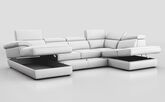 Bagnara Corner Sofa with LHF Storage Lounger, RHF Chaise, Sliding Footrest & Manual Head Tilt