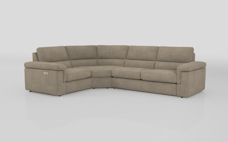 Crociale 1 Corner 3 Sofa Bed with Left Hand Facing Single Power Recliner | Crociale Sofa Range | ScS