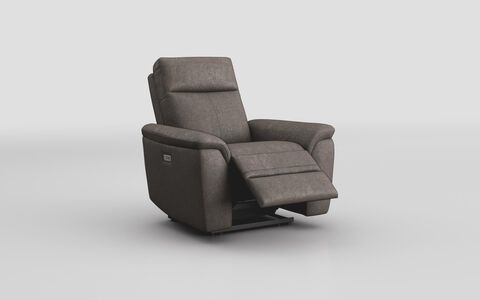 4 Cream Fabric Badia Power Recliner Chair