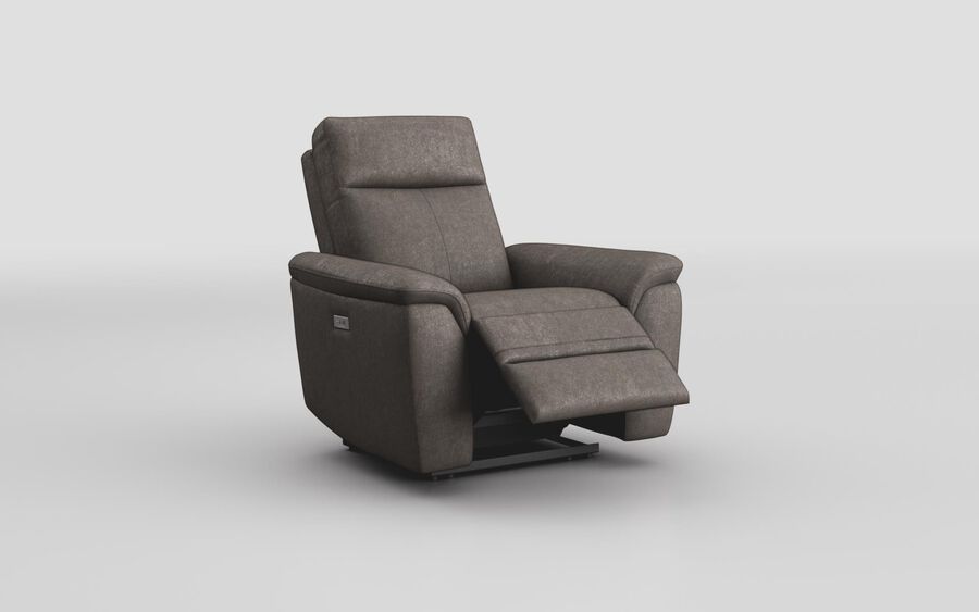 4 Cream Fabric Badia Power Recliner Chair