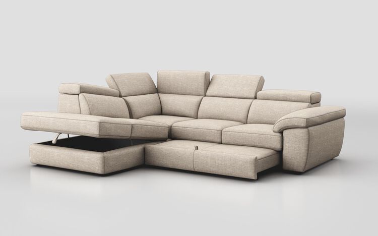 Bagnara 1 Corner 2 Left Hand Facing Storage Chaise with Sliding Footrest & Manual Head Tilt | Bagnara Sofa Range | ScS