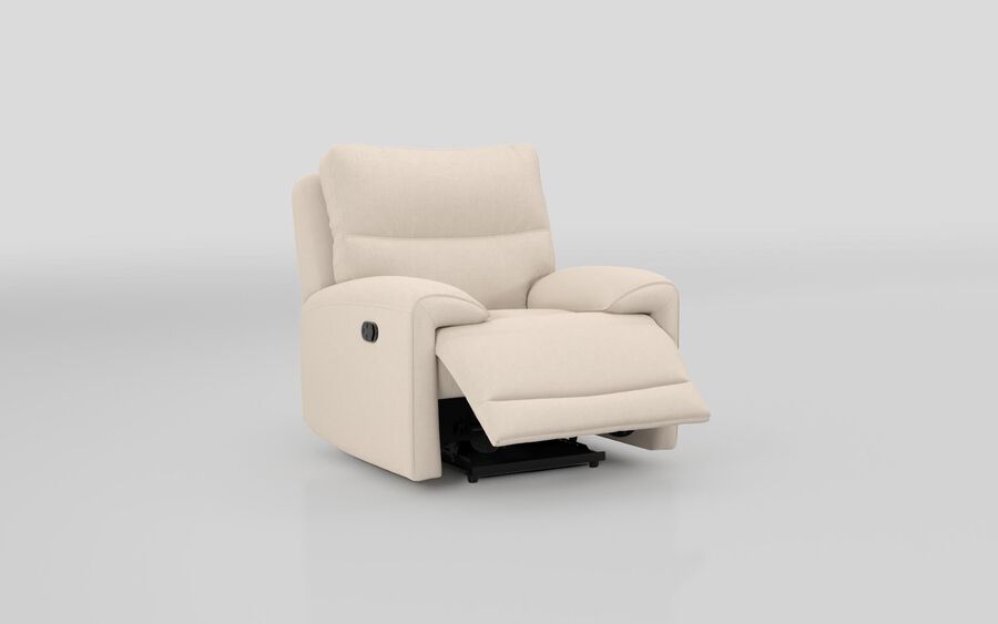 3 Brown Fabric Caldbeck Manual Recliner Chair