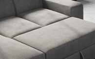 Melizzano 2 Corner 2 Sofa with Sliding Footrest, Left Hand Facing Chaise with Pockets & Ottoman | Melizzano Sofa Range | ScS