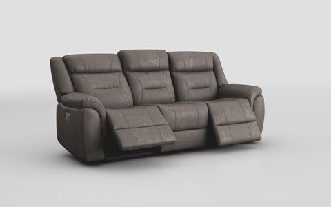 4 Cream Fabric Ainsdale 3 Seater Power Recliner Sofa