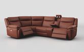 Villa 1 Corner 3 Power Recliner Sofa & Console with Lights