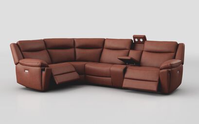 Villa 1 Corner 3 Power Recliner Sofa & Console with Lights | Villa Sofa Range | ScS
