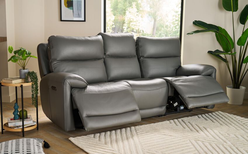 Caldbeck 3 Seater Power Recliner Sofa Head Tilt Lumbar & Heat