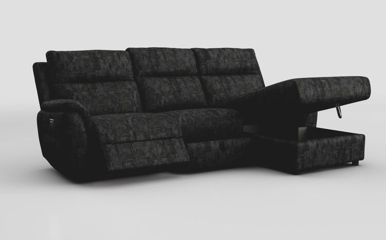 Sogliano 3 Seater Power Recliner Sofa With Drawer & Right Hand Facing Storage Chaise | Sogliano Sofa Range | ScS