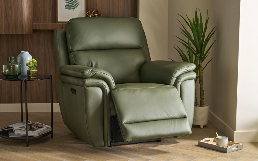 Maer Power Recliner Chair Power Head Tilt & Lumbar