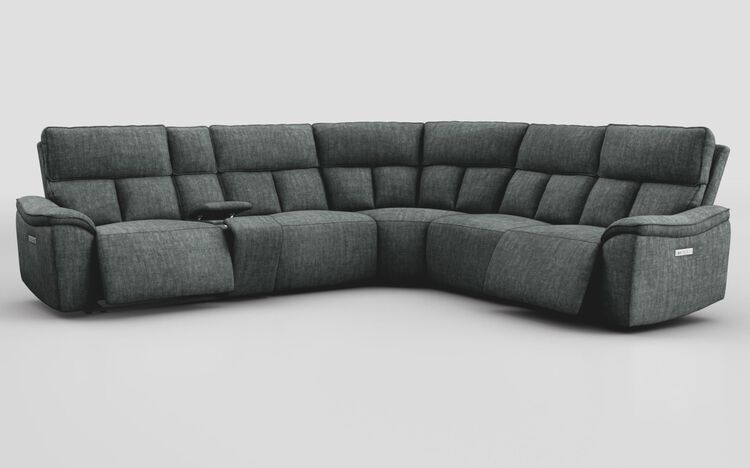 Pianello 3 Corner 3 Power Recliner Sofa with Console & Power Head Tilt | Pianello Sofa Range | ScS