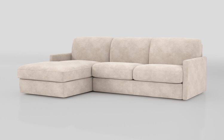 Barete Slim Arm 4 Seater Sofa Bed with Left Hand Facing Large Lounger | Barete Sofa Range | ScS