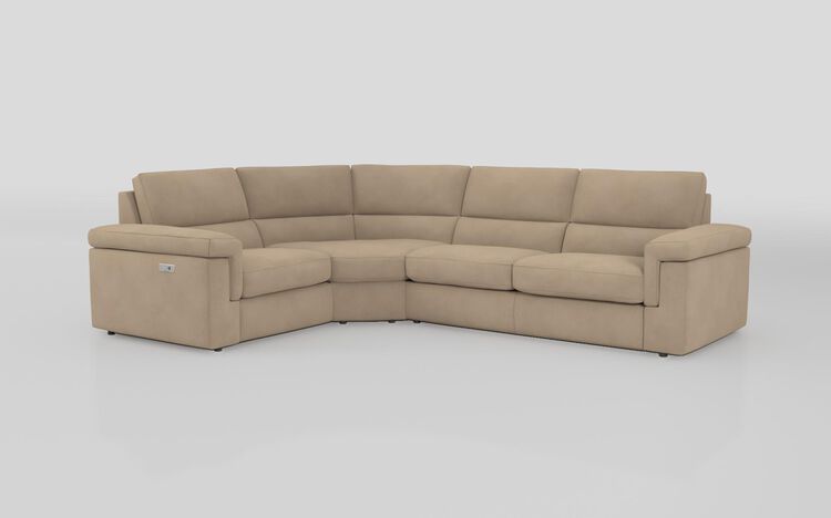 Crociale 1 Corner 3 Sofa Bed with Left Hand Facing Single Power Recliner | Crociale Sofa Range | ScS