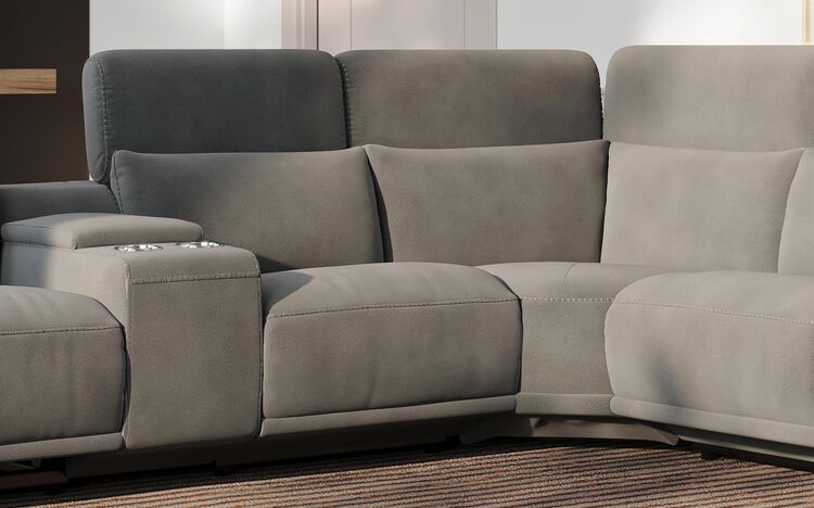 Gattolino 2 Corner 2 Power Recliner Sofa with Manual Headrests & Console | Gattolino Sofa Range | ScS