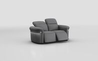 Voltana 2 Seater Power Recliner Sofa with Manual Head Tilt, LED Lights & Silver Trim | Voltana Sofa Range | ScS