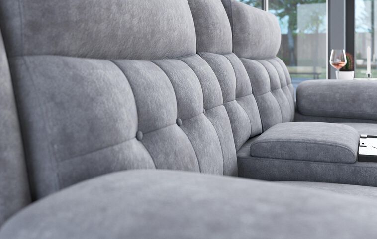 Belford 3 Corner 1 Power Recliner with Media Unit and Power Head Tilt