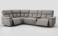 Pianello 1 Corner 3 Power Recliner Sofa with Console & Power Head Tilt | Pianello Sofa Range | ScS