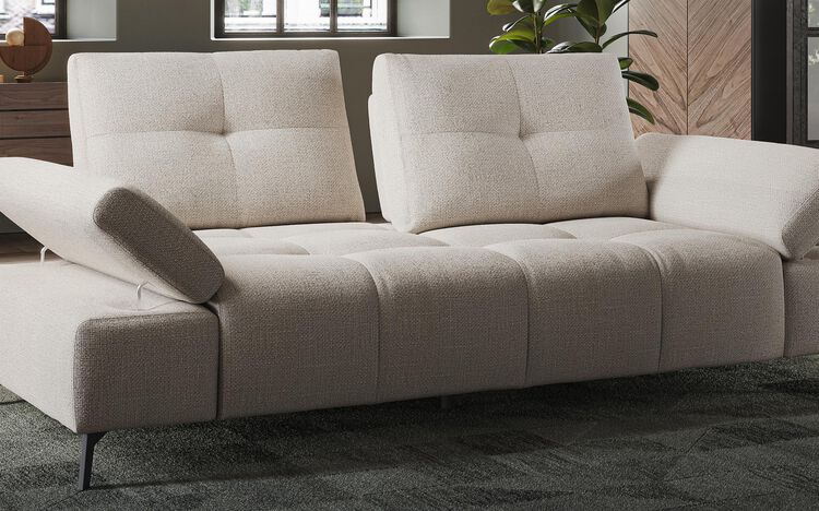Linaro 2 Seater Sofa with Power Sliding Backrest & Adjustable Arms | Linaro Sofa Range | ScS